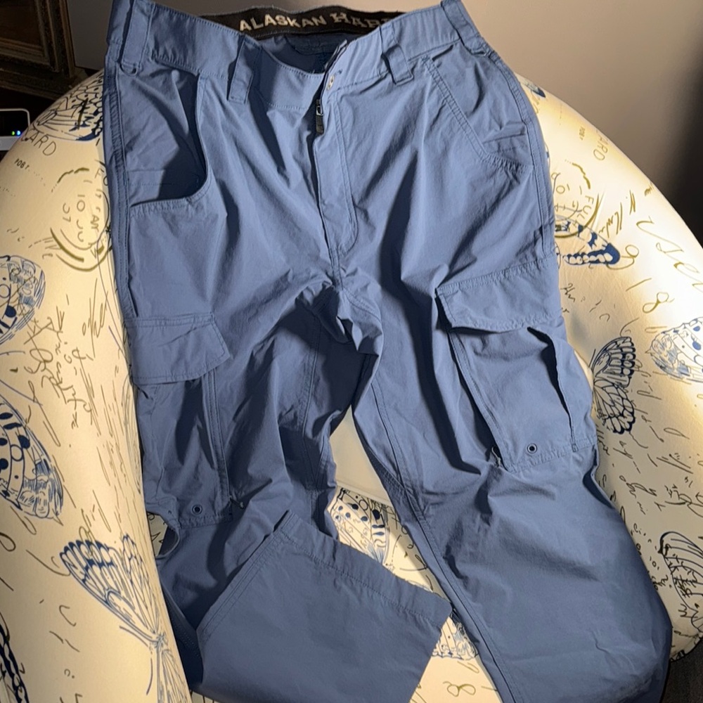 Alaskan Hardgear Blue Boot Cut Cargo Pants 34x30